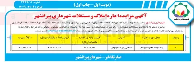 تصویر کوچک آگهی اجاره یک باب مغازه (بوفه)