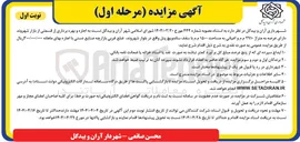 تصویر کوچک آگهی  اجاره و بهره برداری از قسمتی از بازار
