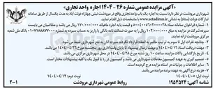 تصویر کوچک آگهی  اجاره یک باب واحد تجاری