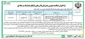 تصویر کوچک آگهی عملیات اجرایی پایدارسازی و تثبیت محدوده زون لغزشی ساختمانهای شرکت تعاونی مسکن نظام مهندسی 