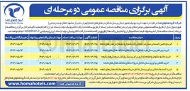 تصویر کوچک آگهی خرید البسه خدماتی برای پرسنل شاغل در واحدهای مختلف هتلهای تابعه