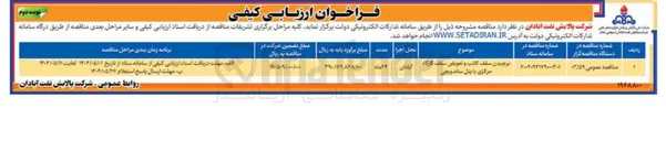 تصویر کوچک آگهی برچیدن سقف کاذب و تعویضی سقف کارگاه مرکزی با پنل ساندویچی 
