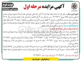 تصویر کوچک آگهی واگذاری و فروش ۶ قطعه زمین با کاربری مسکونی و مختلط ، و اجاره ۱۳ دهنه مغازه های ساختمان 