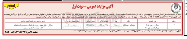 تصویر کوچک آگهی فروش تعداد ۱ دستگاه خودرو سواری شخصی