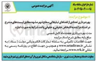 تصویر کوچک آگهی بهره برداری تعدادی از فضاهای تبلیغاتی