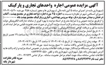 تصویر کوچک آگهی  اجاره ۲۵ مورد اجاره واحد تجاری