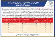 تصویر کوچک آگهی  فروش واحدهای مسکونی 