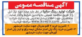 تصویر کوچک آگهی تامین و خرید رنگ پلی استر مشکی نیمه براق و تینر پلی استر کوره ای