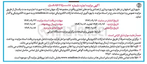 تصویر کوچک آگهی بهره برداری از تعدادی واحدهای تجاری 