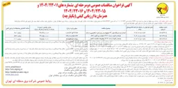 تصویر کوچک آگهی توسعه و تقویت پست ۶۳/۲۰ کیلولت ری گازی ( PPC ) 