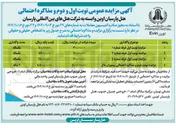 تصویر کوچک آگهی فروش غرفه های شماره 1 و 2 و 3 و احتمالی رستوران باغ