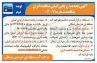 تصویر کوچک آگهی  پر و مسلوب المنفعه نمودن چاه های غیر مجاز و جلوگیری از بهره برداری غیر مجاز و آزادسازی تصرفات رودخانه ها