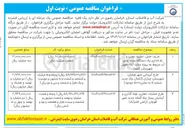 تصویر کوچک آگهی طرح آبرسانی (اتصال چاه جدید شماره ۵ به مخزن ۵۰۰۰ موجود)