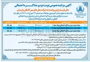 تصویر کوچک آگهی مزایده نوبت دوم و مذاکره احتمالی غرفه شماره ٤ 

