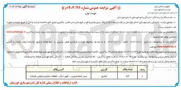 تصویر کوچک آگهی تعداد ( ۲۳ ) پلاک زمین دولتی