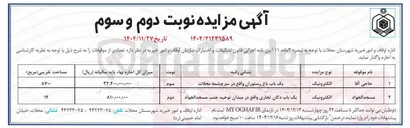 تصویر کوچک آگهی اجاره یک باب باغ رستوران 