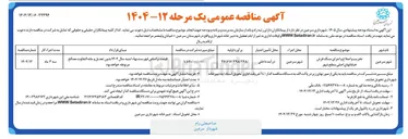تصویر کوچک آگهی تخریب و اصلاح و اجرای سنگ فرش خیابانهای اصلی سطح شهر 
