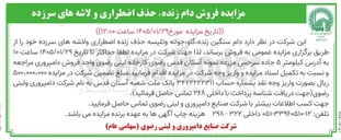 تصویر کوچک آگهی فروش  دام سنگین زنده گاو جوانه و تلیسه حذف زنده اضطراری ولاشه های سرزده 