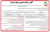 تصویر کوچک آگهی واگذاری بهره برداری از یک باب ساختمان دو طبقه