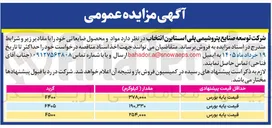 تصویر کوچک آگهی فروش مواد و محصول ضایعاتی