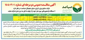 تصویر کوچک آگهی تامین ۹ دستگاه ترانسفورماتور مورد نیاز خود