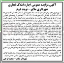 تصویر کوچک آگهی واگذاری تعدادی از واحدهای تجاری خود