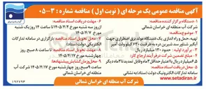 تصویر کوچک آگهی تهیه، حمل و راه اندازی یک دستگاه مولد برق اضطراری 