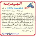 تصویر کوچک آگهی فروش تعداد حدود ۳۵۲/۰۰۰ قطعه مرغ تخمگذار پایان دوره