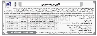 تصویر کوچک آگهی بهره برداری از ۱۱ عدد کیوسک فلافل فروشی فاز ۲