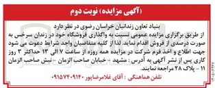 تصویر کوچک آگهی واگذاری فروشگاه در زندان سرخس به صورت درصدی از فروش