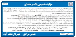 تصویر کوچک آگهی واگذاری بهره برداری از یک باب واحد تجاری