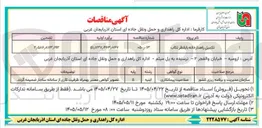 تصویر کوچک آگهی تکمیل راهدارخانه بابانظر تکاب