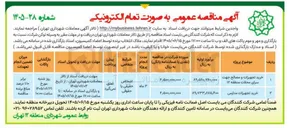 تصویر کوچک آگهی  خرید تجهیزات و مصالح جهت سرای محلات منطقه ۱۲