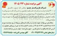 تصویر کوچک آگهی فروش چوب حاصل از ۴۰۰۰ اصله درخت مرکبات خشکیده