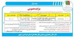 تصویر کوچک آگهی واگذاری زمین به منظور استقرار کانکس با کاربری بیمه در پایانه مرزی دوغارون 