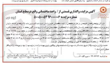 تصویر کوچک آگهی واگذاری قسمتی از واحد ساختمانی واقع در سطح استان