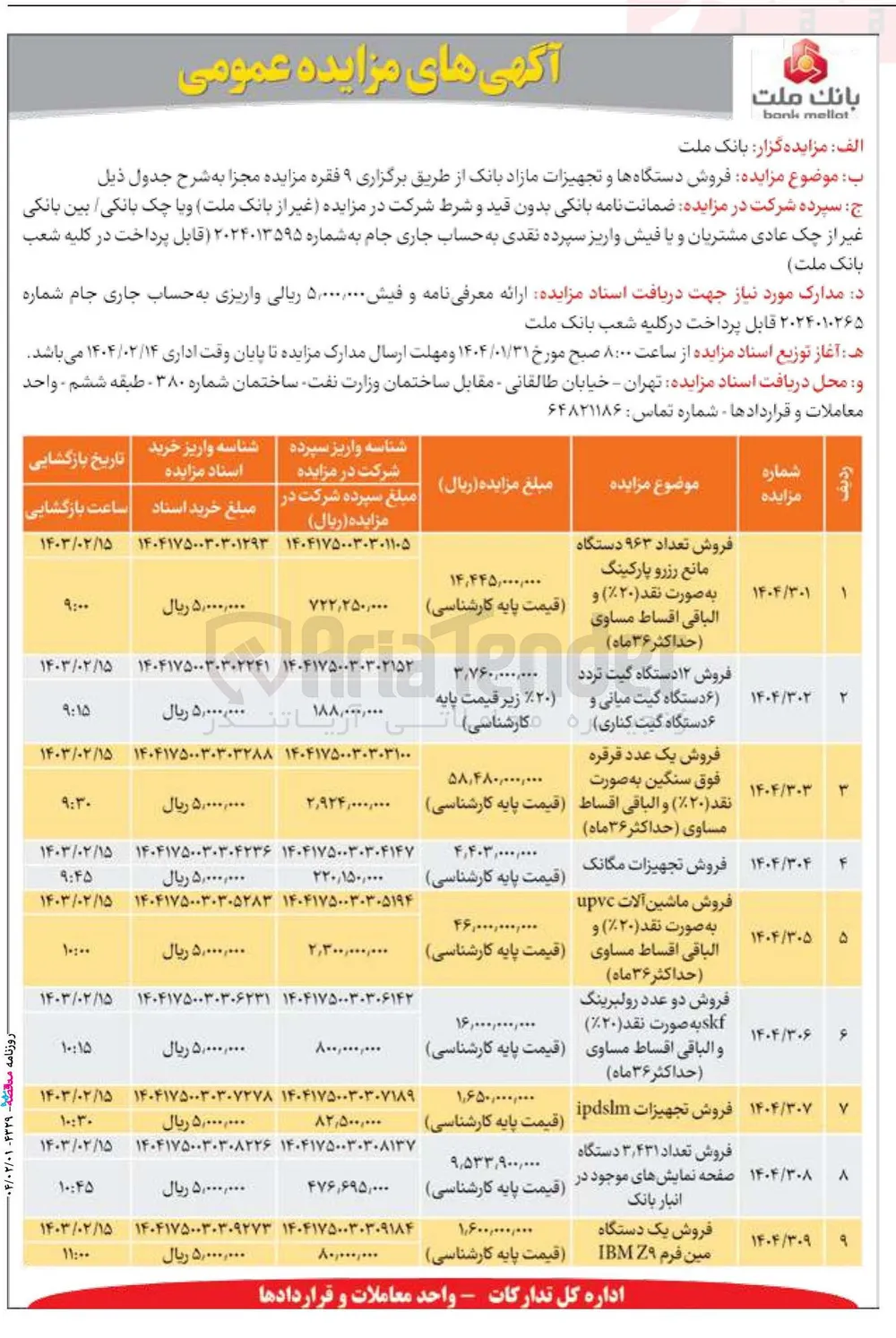فروش تعداد ۹۶۳ دستگاه مانع رزرو پارکینگ