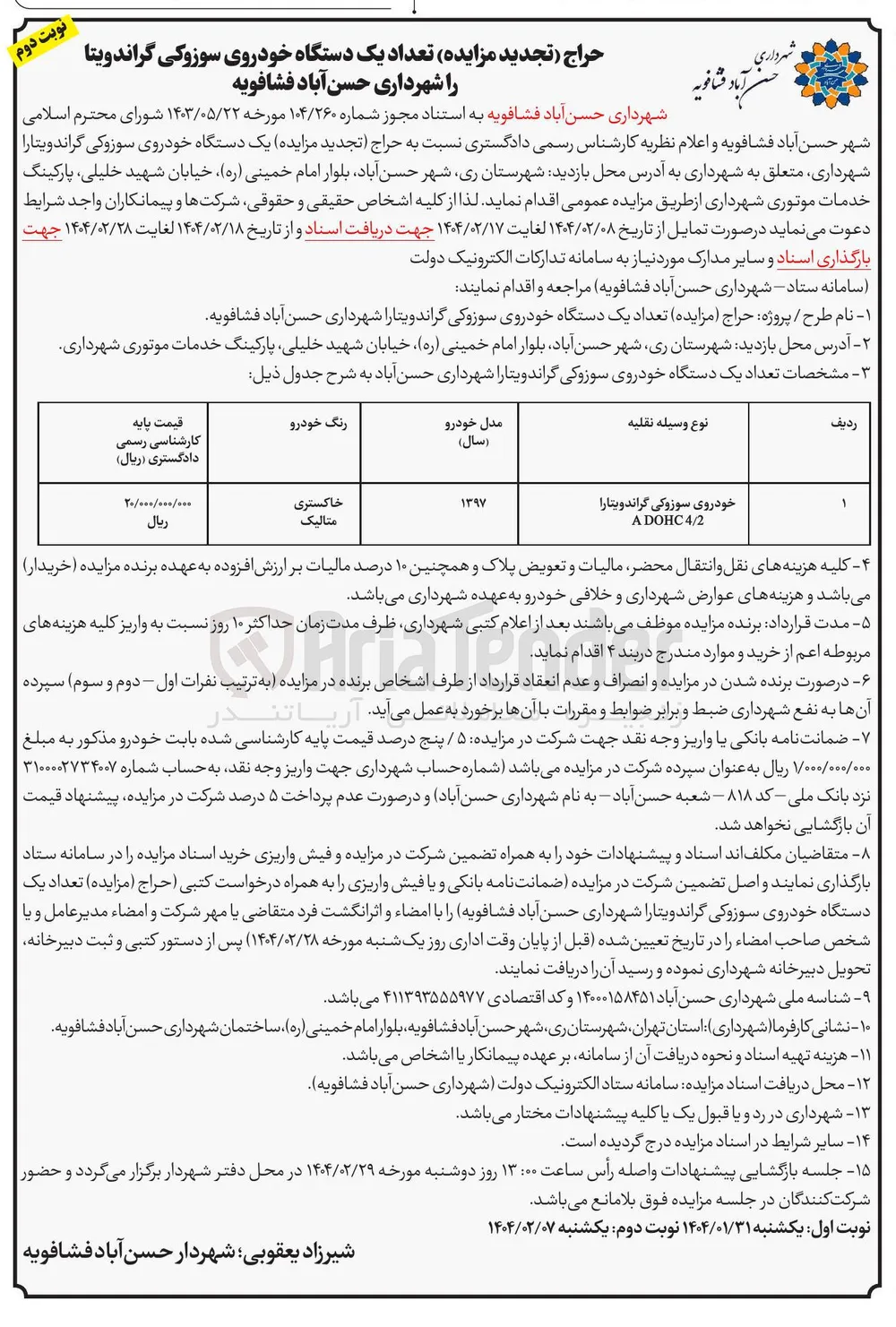 خودروی سوزوکی گراند ویتارا 4/2 DOHC A 
