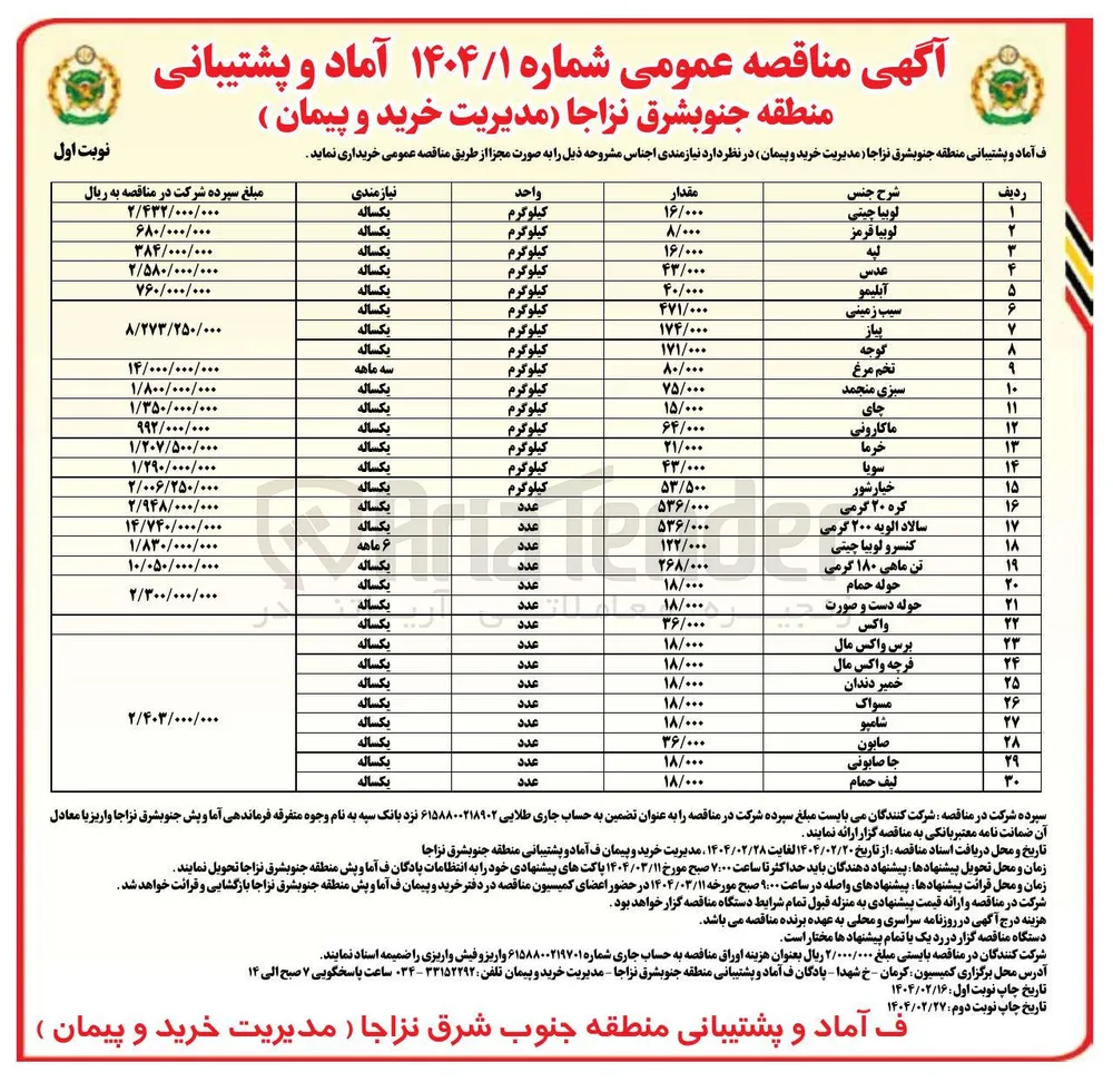 خرید تن ماهی 180 گرمی 268/000 عدد