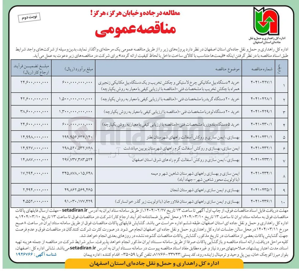 بهسازی ، ایمن سازی و روکش آسفالت گرم راه های شرق