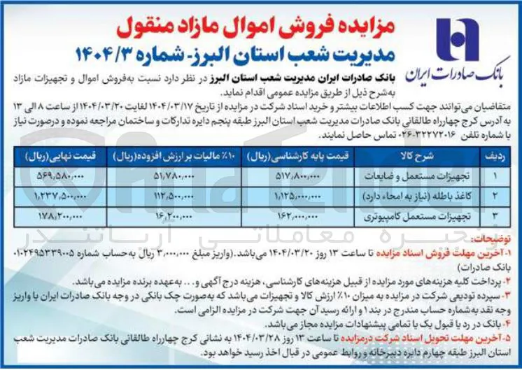 فروش کاغذ باطله نیاز به امحاء دارد 