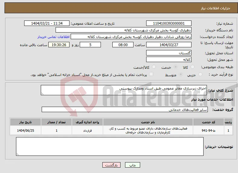 نیاز انتخاب تامین کننده-اجرای زیرسازی معابر عمومی طبق استاد ومدارک پیوستی