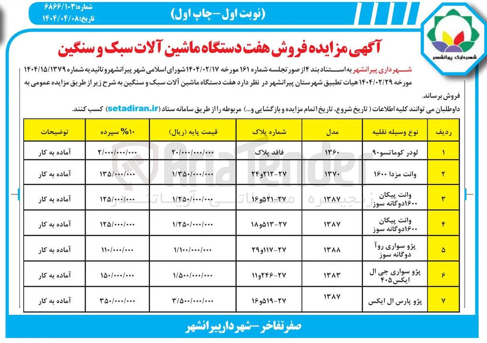 وانت مزدا ۱۶۰۰ 
