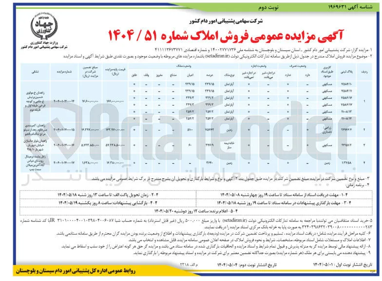 فروش خانه نیمه ساز مسکونی به پلاک ثبتی 26151/2