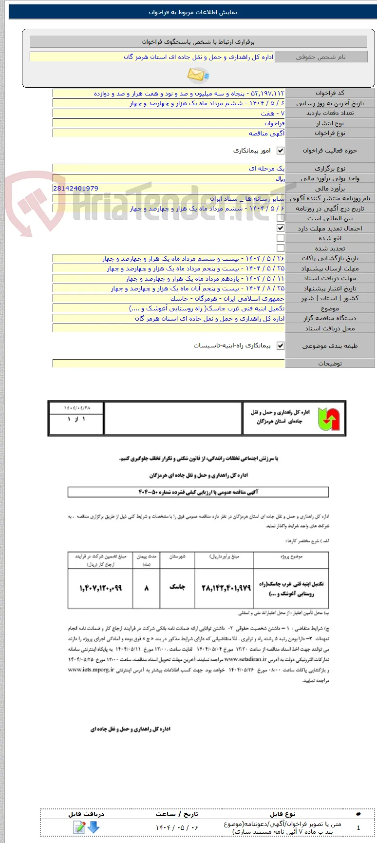 تکمیل ابنیه فنی غرب جاسک( راه روستایی آغوشک و ....)