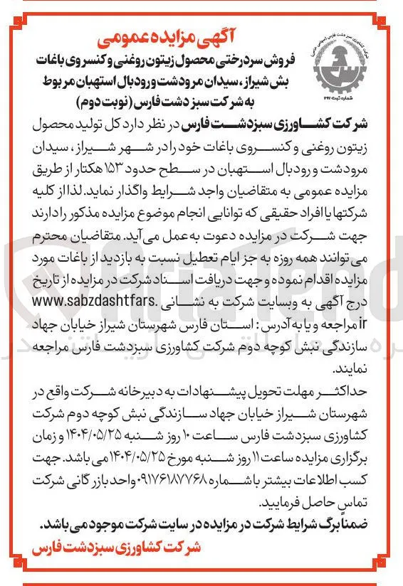 فروش سردرختی محصول زیتون روغنی و کنسروی باغات 