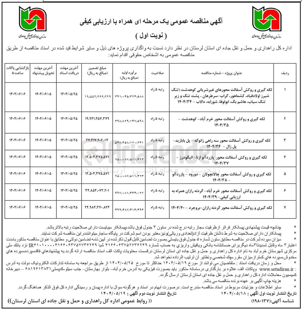 لکه گیری و روکش آسفالت 