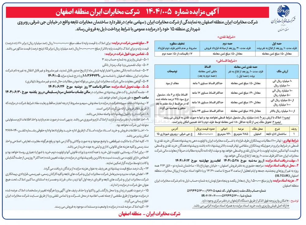 فروش ساختمان مخابرات