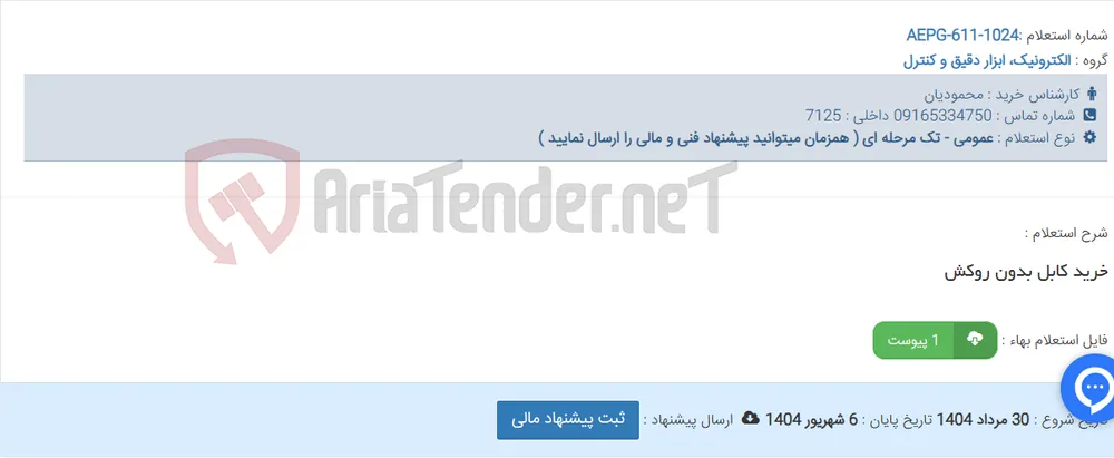خرید کابل بدون روکش