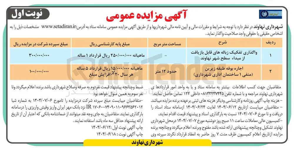 اجاره بوفه طبقه زیرین منفی ۱ ساختمان 